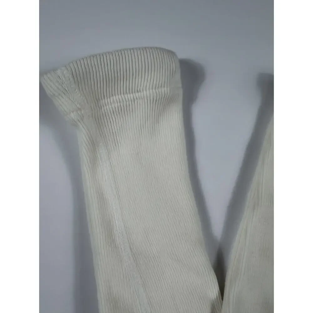 Hanna Andersson Girls Footed Cotton Tights Ivory White Size 8 Fits like size 14